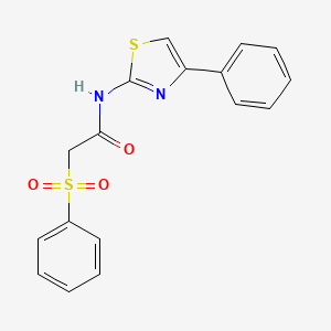 molecular formula C17H14N2O3S2 B4773582 2-(phenylsulfonyl)-N-(4-phenyl-1,3-thiazol-2-yl)acetamide 