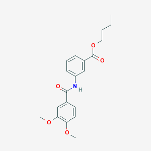 molecular formula C20H23NO5 B4773613 butyl 3-[(3,4-dimethoxybenzoyl)amino]benzoate 