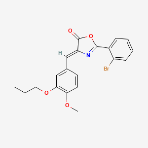 molecular formula C20H18BrNO4 B4773623 2-(2-bromophenyl)-4-(4-methoxy-3-propoxybenzylidene)-1,3-oxazol-5(4H)-one 