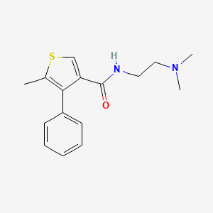 molecular formula C16H20N2OS B4773645 N-[2-(dimethylamino)ethyl]-5-methyl-4-phenyl-3-thiophenecarboxamide 