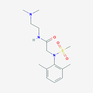 molecular formula C15H25N3O3S B4773656 N~1~-[2-(dimethylamino)ethyl]-N~2~-(2,6-dimethylphenyl)-N~2~-(methylsulfonyl)glycinamide 