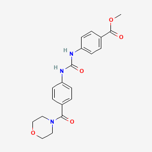 molecular formula C20H21N3O5 B4773730 methyl 4-[({[4-(4-morpholinylcarbonyl)phenyl]amino}carbonyl)amino]benzoate 