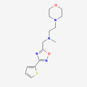 molecular formula C14H20N4O2S B4773731 N-methyl-2-(4-morpholinyl)-N-{[3-(2-thienyl)-1,2,4-oxadiazol-5-yl]methyl}ethanamine 