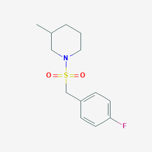 molecular formula C13H18FNO2S B4773734 1-[(4-fluorobenzyl)sulfonyl]-3-methylpiperidine 