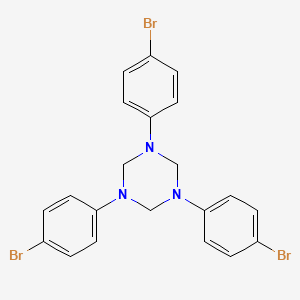 molecular formula C21H18Br3N3 B4773735 1,3,5-三(4-溴苯基)-1,3,5-三嗪烷 CAS No. 102310-99-6