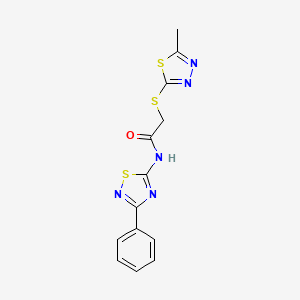 2-[(5-methyl-1,3,4-thiadiazol-2-yl)thio]-N-(3-phenyl-1,2,4-thiadiazol-5-yl)acetamide