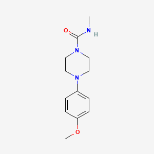 molecular formula C13H19N3O2 B4773816 4-(4-methoxyphenyl)-N-methyl-1-piperazinecarboxamide 