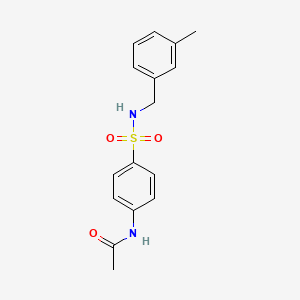 molecular formula C16H18N2O3S B4773821 N-(4-{[(3-methylbenzyl)amino]sulfonyl}phenyl)acetamide 