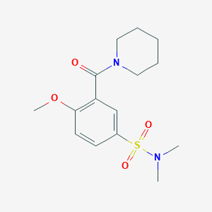molecular formula C15H22N2O4S B4773827 4-methoxy-N,N-dimethyl-3-(1-piperidinylcarbonyl)benzenesulfonamide 