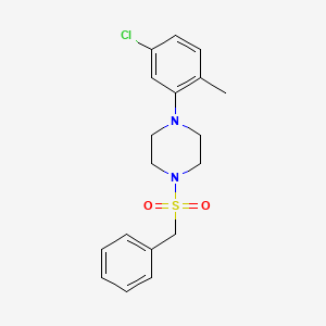molecular formula C18H21ClN2O2S B4773834 1-(benzylsulfonyl)-4-(5-chloro-2-methylphenyl)piperazine 