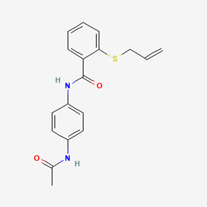molecular formula C18H18N2O2S B4773840 N-[4-(acetylamino)phenyl]-2-(allylthio)benzamide 