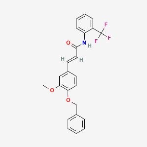 molecular formula C24H20F3NO3 B4773848 3-[4-(benzyloxy)-3-methoxyphenyl]-N-[2-(trifluoromethyl)phenyl]acrylamide 