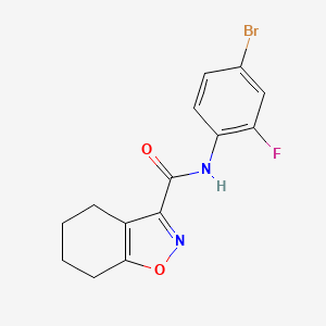 molecular formula C14H12BrFN2O2 B4773896 N-(4-bromo-2-fluorophenyl)-4,5,6,7-tetrahydro-1,2-benzisoxazole-3-carboxamide 