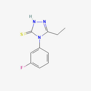 molecular formula C10H10FN3S B4773904 5-ethyl-4-(3-fluorophenyl)-4H-1,2,4-triazole-3-thiol 