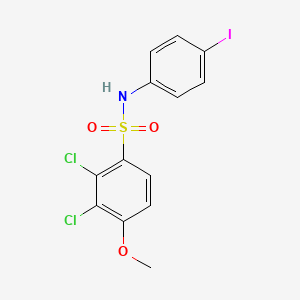 molecular formula C13H10Cl2INO3S B4773912 2,3-dichloro-N-(4-iodophenyl)-4-methoxybenzenesulfonamide 