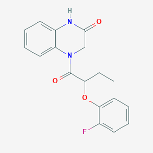 molecular formula C18H17FN2O3 B4773934 4-[2-(2-fluorophenoxy)butanoyl]-3,4-dihydro-2(1H)-quinoxalinone 