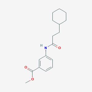 molecular formula C17H23NO3 B477394 Methyl 3-[(3-cyclohexylpropanoyl)amino]benzoate CAS No. 665026-23-3