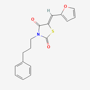 molecular formula C17H15NO3S B4773946 5-(2-furylmethylene)-3-(3-phenylpropyl)-1,3-thiazolidine-2,4-dione 