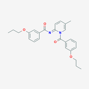 molecular formula C26H28N2O4 B4773978 N-[5-methyl-1-(3-propoxybenzoyl)-2(1H)-pyridinylidene]-3-propoxybenzamide 