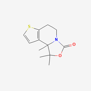 molecular formula C12H15NO2S B4773995 1,1,9b-trimethyl-1,5,6,9b-tetrahydro[1,3]oxazolo[3,4-a]thieno[3,2-c]pyridin-3-one 