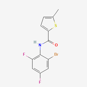 molecular formula C12H8BrF2NOS B4774017 N-(2-bromo-4,6-difluorophenyl)-5-methyl-2-thiophenecarboxamide 