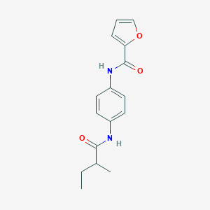 molecular formula C16H18N2O3 B477407 N-{4-[(2-methylbutanoyl)amino]phenyl}furan-2-carboxamide CAS No. 667435-36-1