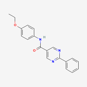 molecular formula C19H17N3O2 B4774075 N-(4-ethoxyphenyl)-2-phenyl-5-pyrimidinecarboxamide 