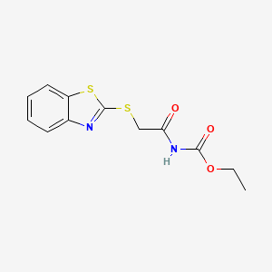 molecular formula C12H12N2O3S2 B4774122 ethyl [(1,3-benzothiazol-2-ylthio)acetyl]carbamate 