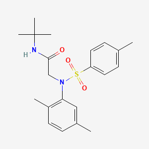 molecular formula C21H28N2O3S B4774128 N~1~-(tert-butyl)-N~2~-(2,5-dimethylphenyl)-N~2~-[(4-methylphenyl)sulfonyl]glycinamide 