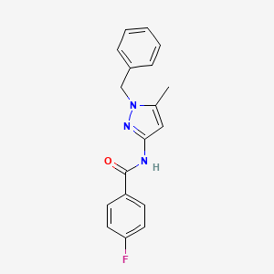 N-(1-benzyl-5-methyl-1H-pyrazol-3-yl)-4-fluorobenzamide