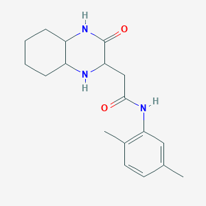 molecular formula C18H25N3O2 B4774152 N-(2,5-dimethylphenyl)-2-(3-oxodecahydro-2-quinoxalinyl)acetamide 