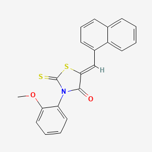 molecular formula C21H15NO2S2 B4774164 3-(2-methoxyphenyl)-5-(1-naphthylmethylene)-2-thioxo-1,3-thiazolidin-4-one 