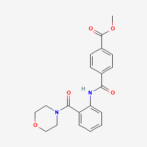 molecular formula C20H20N2O5 B4774217 methyl 4-({[2-(4-morpholinylcarbonyl)phenyl]amino}carbonyl)benzoate 