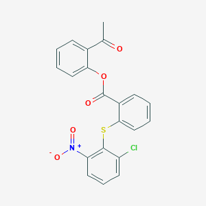 molecular formula C21H14ClNO5S B4774231 2-acetylphenyl 2-[(2-chloro-6-nitrophenyl)thio]benzoate 