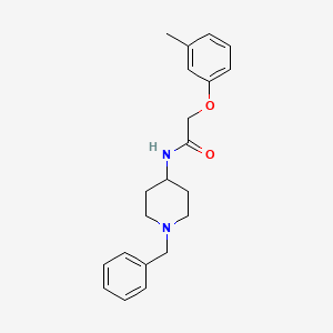 molecular formula C21H26N2O2 B4774256 N-(1-benzyl-4-piperidinyl)-2-(3-methylphenoxy)acetamide 