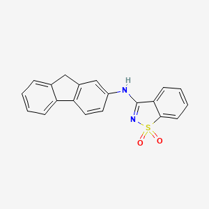 molecular formula C20H14N2O2S B4774259 N-9H-fluoren-2-yl-1,2-benzisothiazol-3-amine 1,1-dioxide 