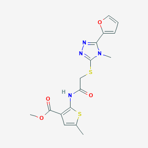 methyl 2-[({[5-(2-furyl)-4-methyl-4H-1,2,4-triazol-3-yl]thio}acetyl)amino]-5-methyl-3-thiophenecarboxylate