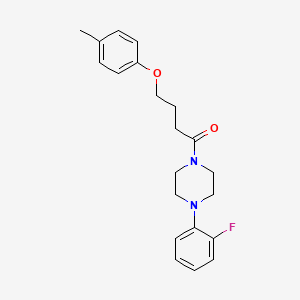 molecular formula C21H25FN2O2 B4774268 1-(2-fluorophenyl)-4-[4-(4-methylphenoxy)butanoyl]piperazine 