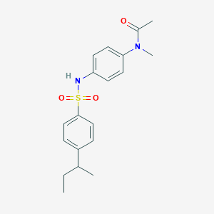 molecular formula C19H24N2O3S B4774295 N-(4-{[(4-sec-butylphenyl)sulfonyl]amino}phenyl)-N-methylacetamide 