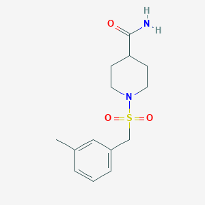 molecular formula C14H20N2O3S B4774331 1-[(3-methylbenzyl)sulfonyl]-4-piperidinecarboxamide 