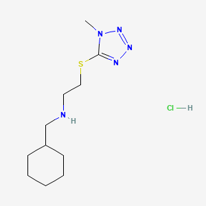 molecular formula C11H22ClN5S B4774364 N-(cyclohexylmethyl)-2-[(1-methyl-1H-tetrazol-5-yl)thio]ethanamine hydrochloride 