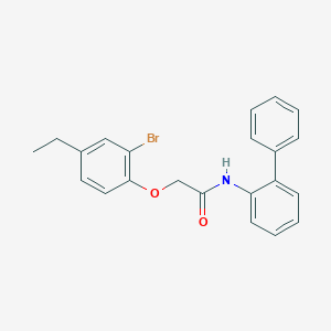 molecular formula C22H20BrNO2 B4774371 N-2-biphenylyl-2-(2-bromo-4-ethylphenoxy)acetamide 