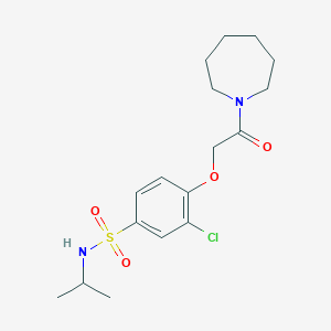4-[2-(1-azepanyl)-2-oxoethoxy]-3-chloro-N-isopropylbenzenesulfonamide