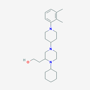 molecular formula C25H41N3O B4774406 2-{1-cyclohexyl-4-[1-(2,3-dimethylphenyl)-4-piperidinyl]-2-piperazinyl}ethanol 