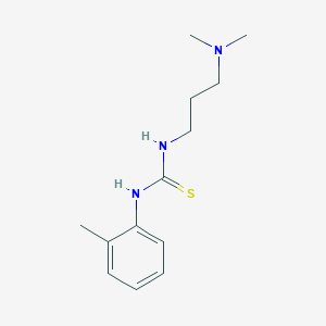 molecular formula C13H21N3S B4774421 N-[3-(dimethylamino)propyl]-N'-(2-methylphenyl)thiourea 