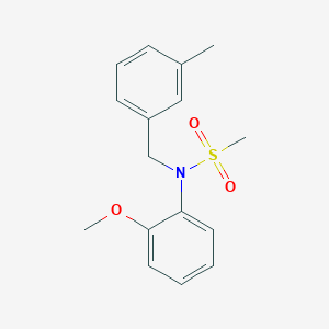molecular formula C16H19NO3S B4774461 N-(2-methoxyphenyl)-N-(3-methylbenzyl)methanesulfonamide 