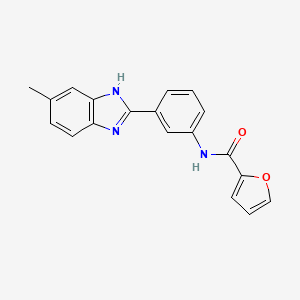 molecular formula C19H15N3O2 B4774463 N-[3-(6-methyl-1H-benzimidazol-2-yl)phenyl]-2-furamide 