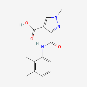 molecular formula C14H15N3O3 B4774465 3-{[(2,3-dimethylphenyl)amino]carbonyl}-1-methyl-1H-pyrazole-4-carboxylic acid 