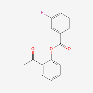 molecular formula C15H11FO3 B4774472 2-acetylphenyl 3-fluorobenzoate 