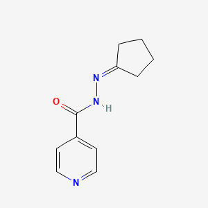 molecular formula C11H13N3O B4774524 环戊亚撑异烟肼 CAS No. 4427-18-3